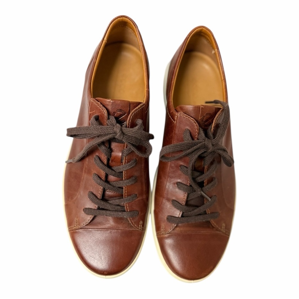 Ecco Men's Brown Leather Sneakers Size11